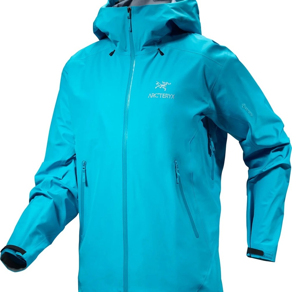 Arc'teryx Teal Hooded Waterproof Shell Jacket